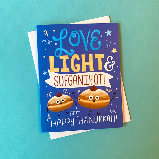 Jelly Doughnut Hanukkah Card