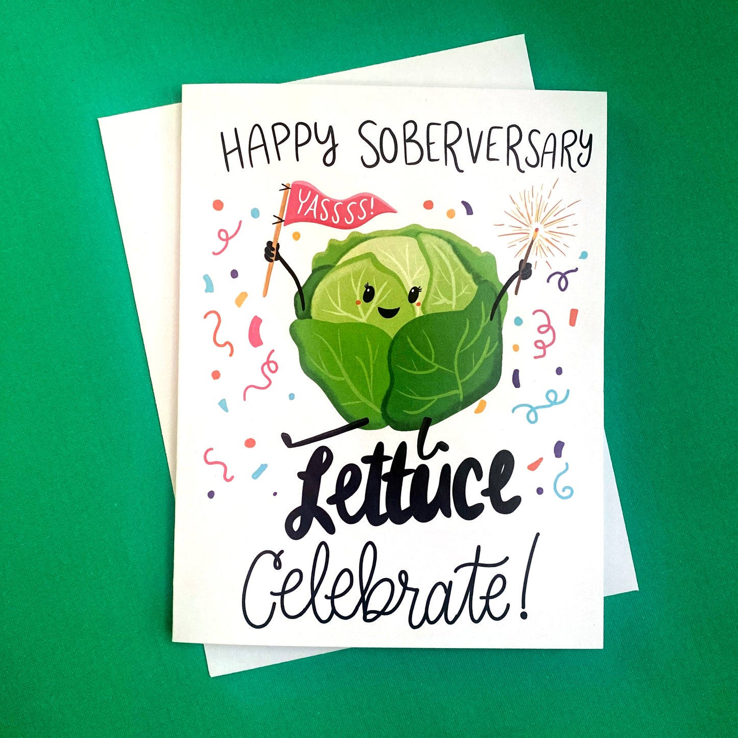 Lettuce Celebrate Sobriety Card