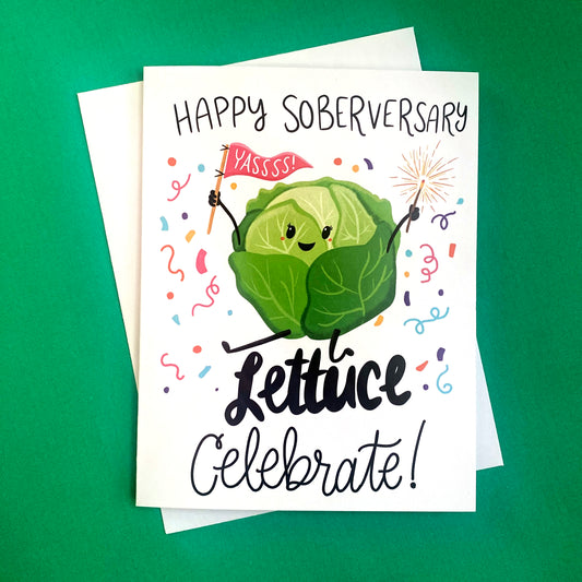 Lettuce Celebrate Sobriety Card