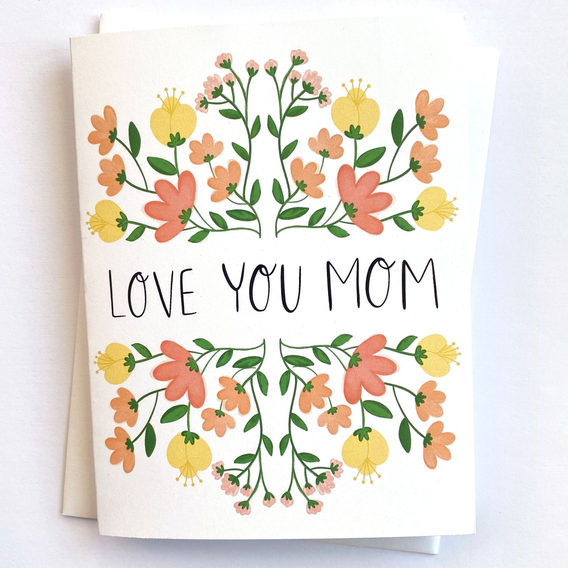 Floral Mothers Day Greeting Card, Love You Mom Card, Miss You Mom, Mother's Day Gift, Cards for Mothers Day, Miss You Mom Card, Card For Mom