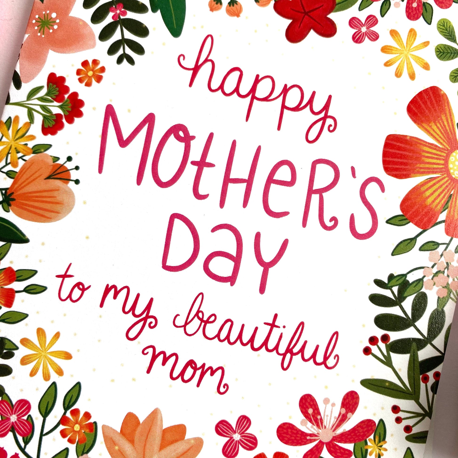 Beautiful Mom Mother's Day Card, Meaningful Gifts for mom, Mothers Day Gift, Happy Mothers Day Card from Daughter, Cards For Mom