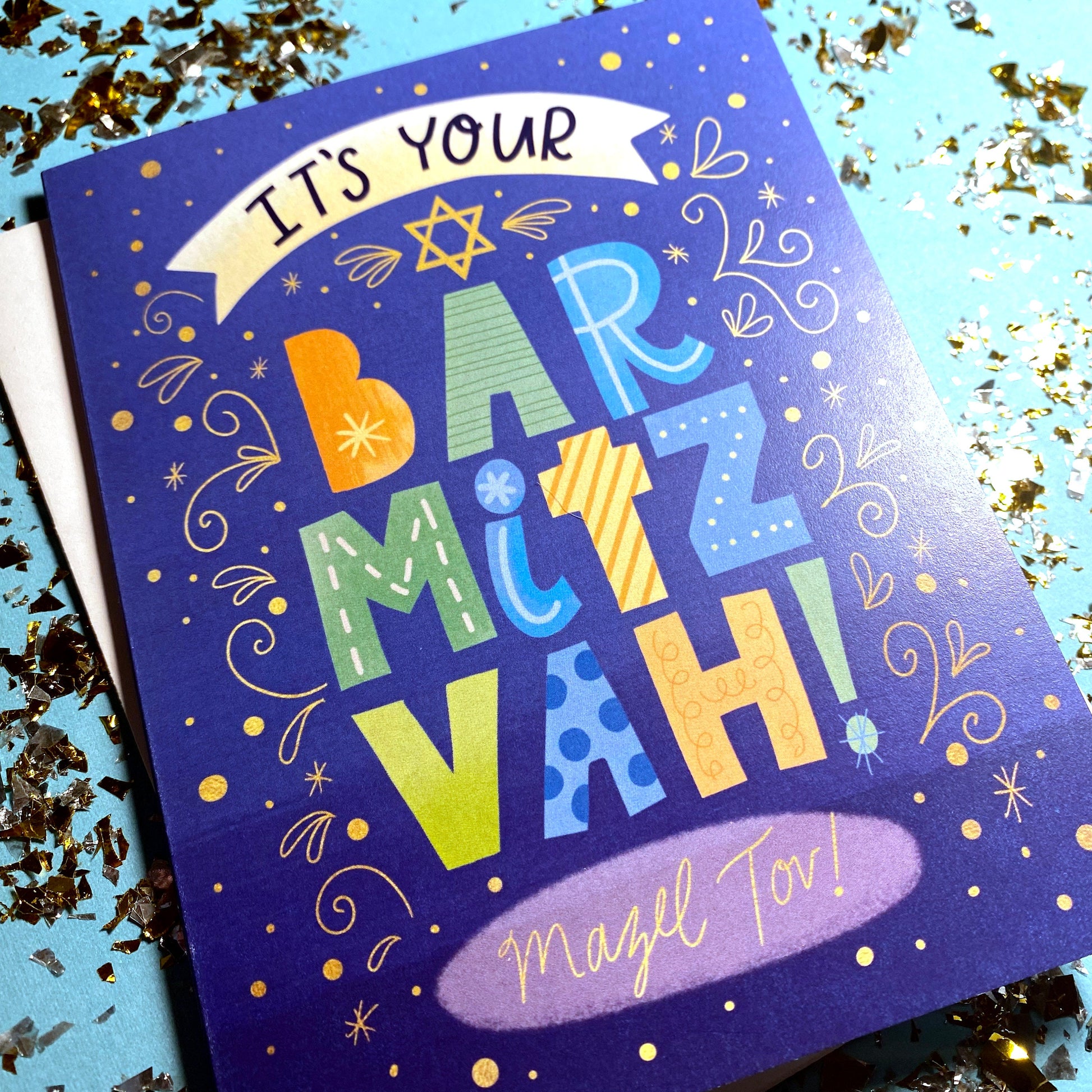 Bar Mitzvah Card, Bar Mitzvah Congratulations Cards, Bar Mitzvah Gifts, Bar Mitzvah Greeting Card, Mazel Tov Card, Jewish Cards,