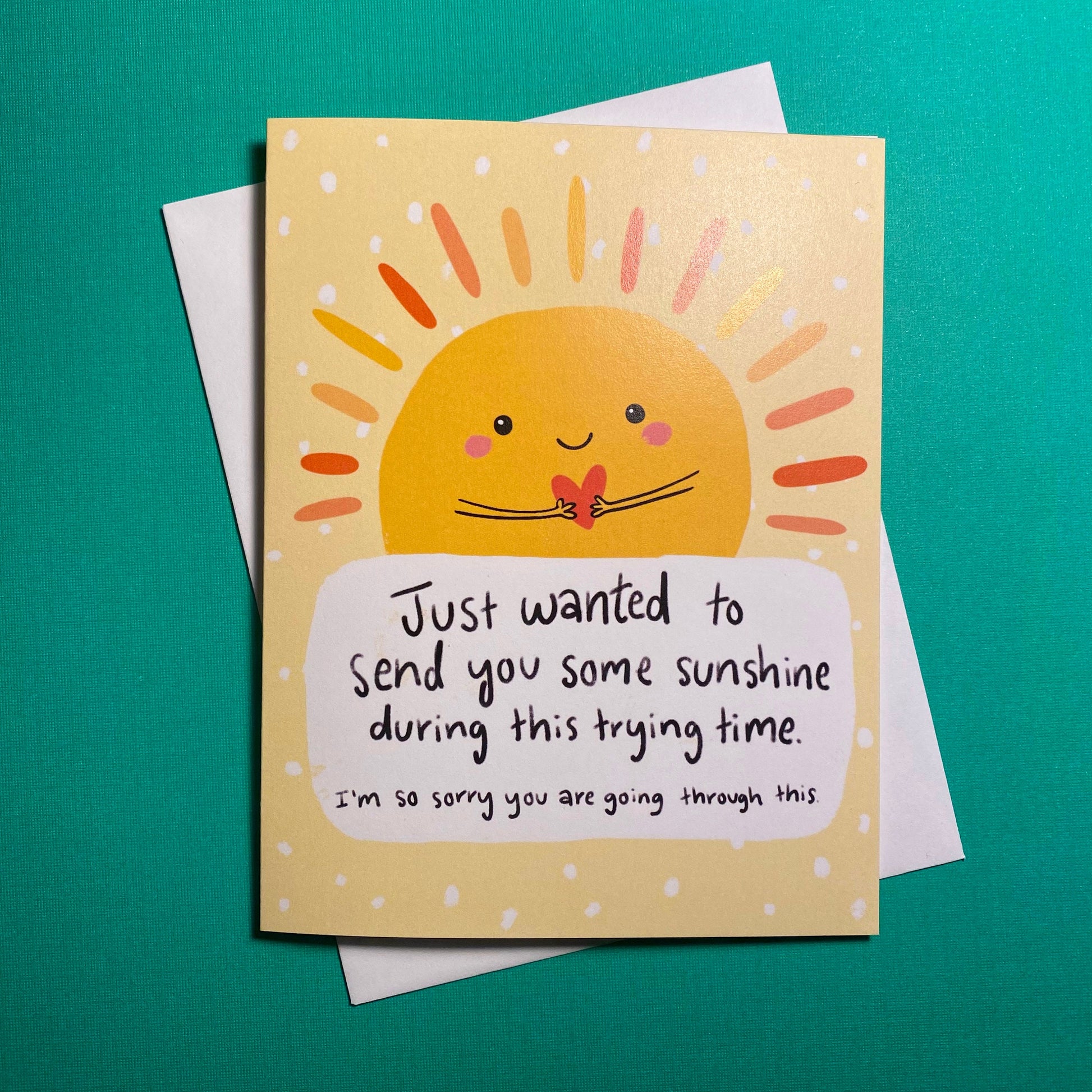 Sending Sunshine Card, Get Well Soon Card, Encouragement Cards,Thinking of you Card, Cancer Card