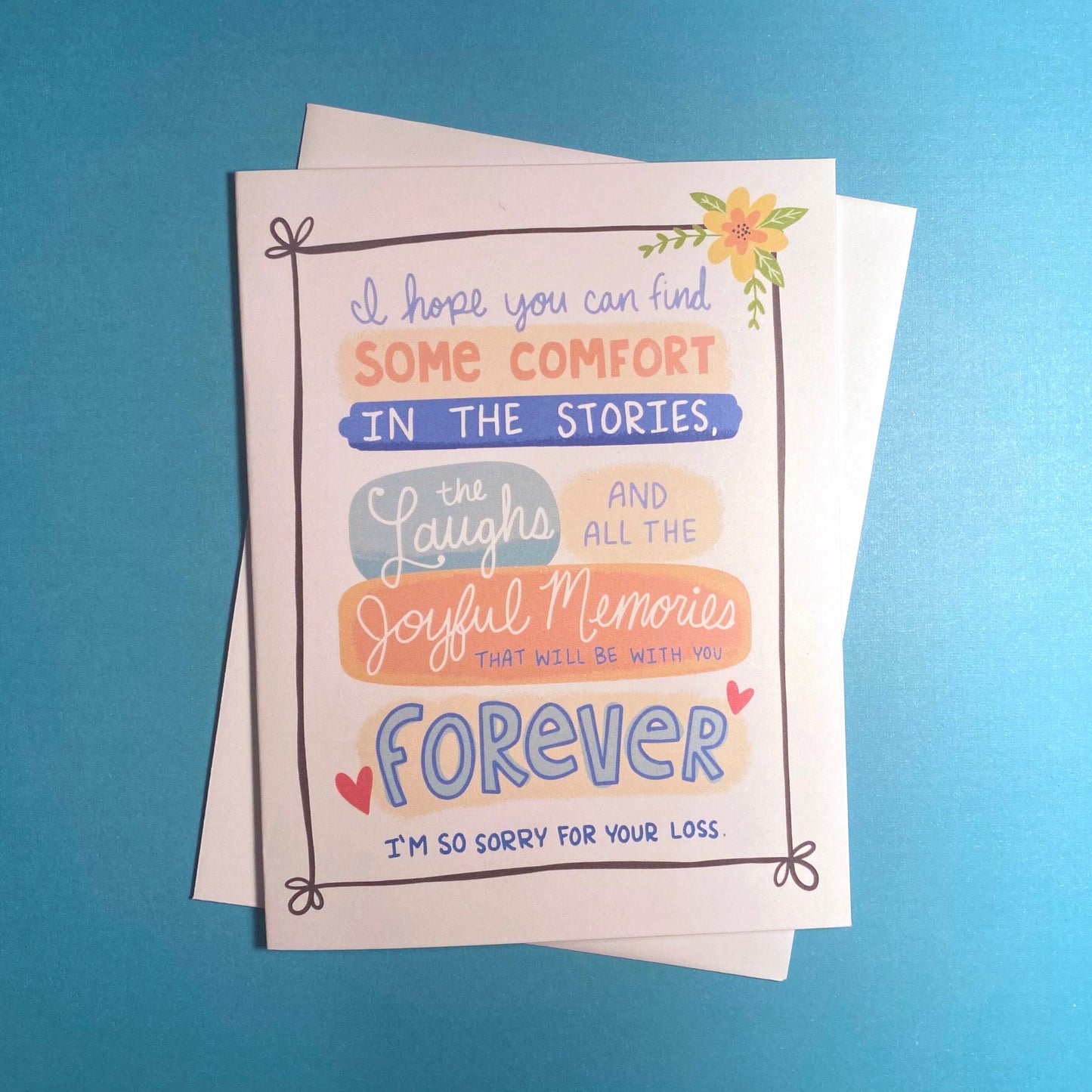 Sympathy Card, Sympathy Greeting card for loss of Husband, Condolence Card, Loss of Father, Loss of Mother, Loss of Brother, Loss Card