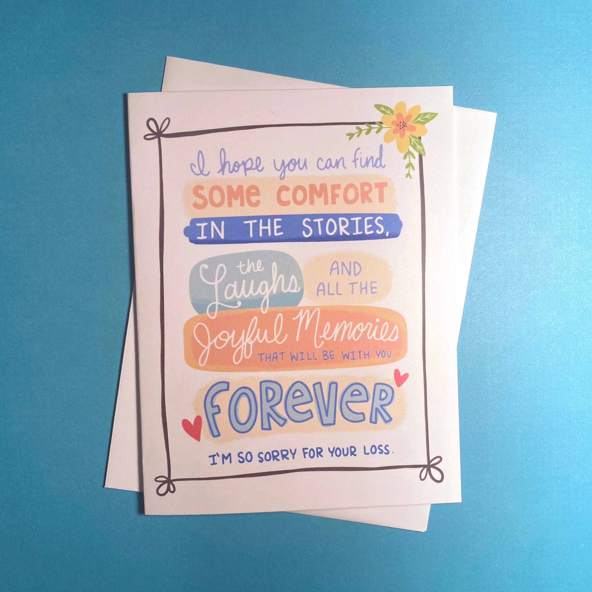 Sympathy Card, Sympathy Greeting card for loss of Husband, Condolence Card, Loss of Father, Loss of Mother, Loss of Brother, Loss Card