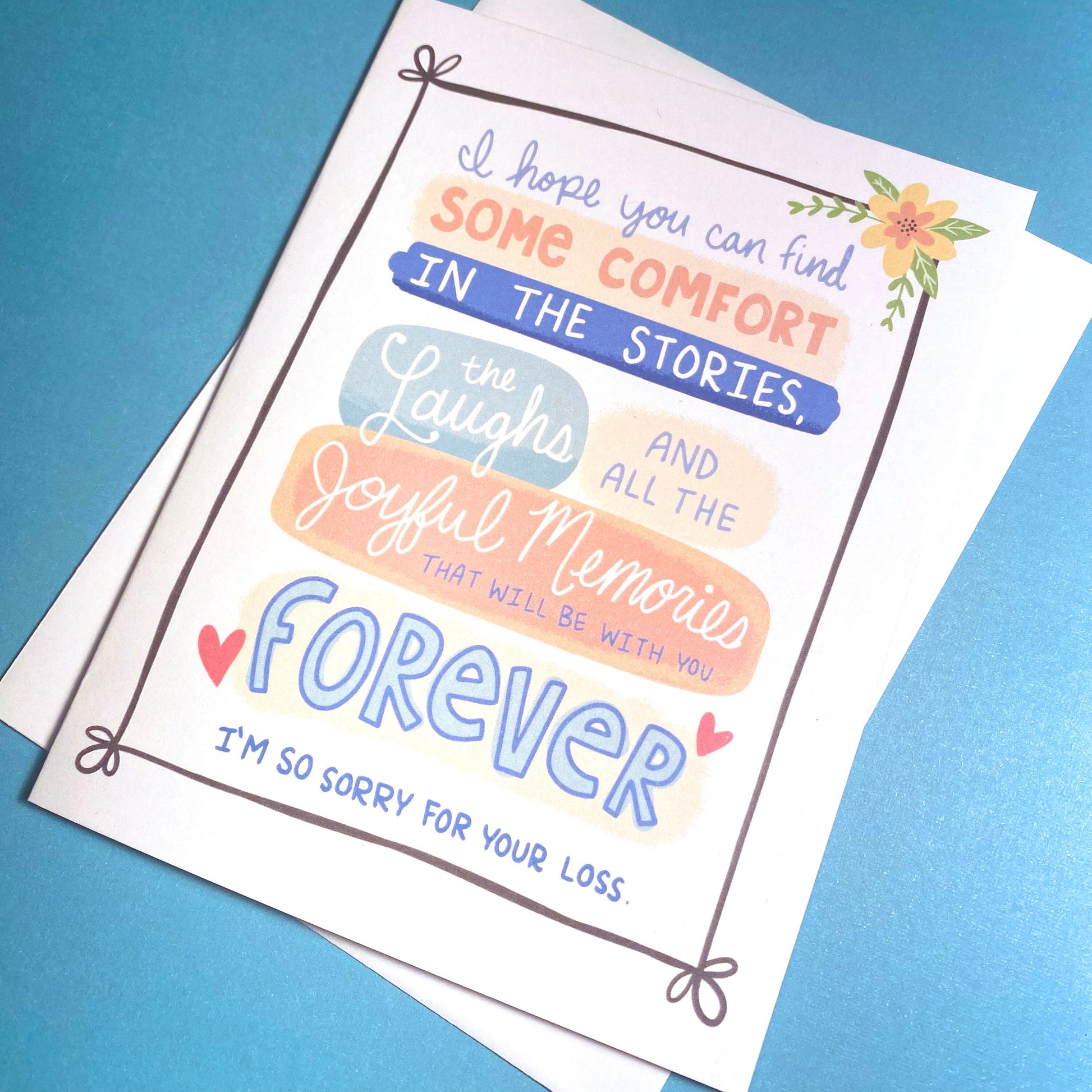 Sympathy Card, Sympathy Greeting card for loss of Husband, Condolence Card, Loss of Father, Loss of Mother, Loss of Brother, Loss Card