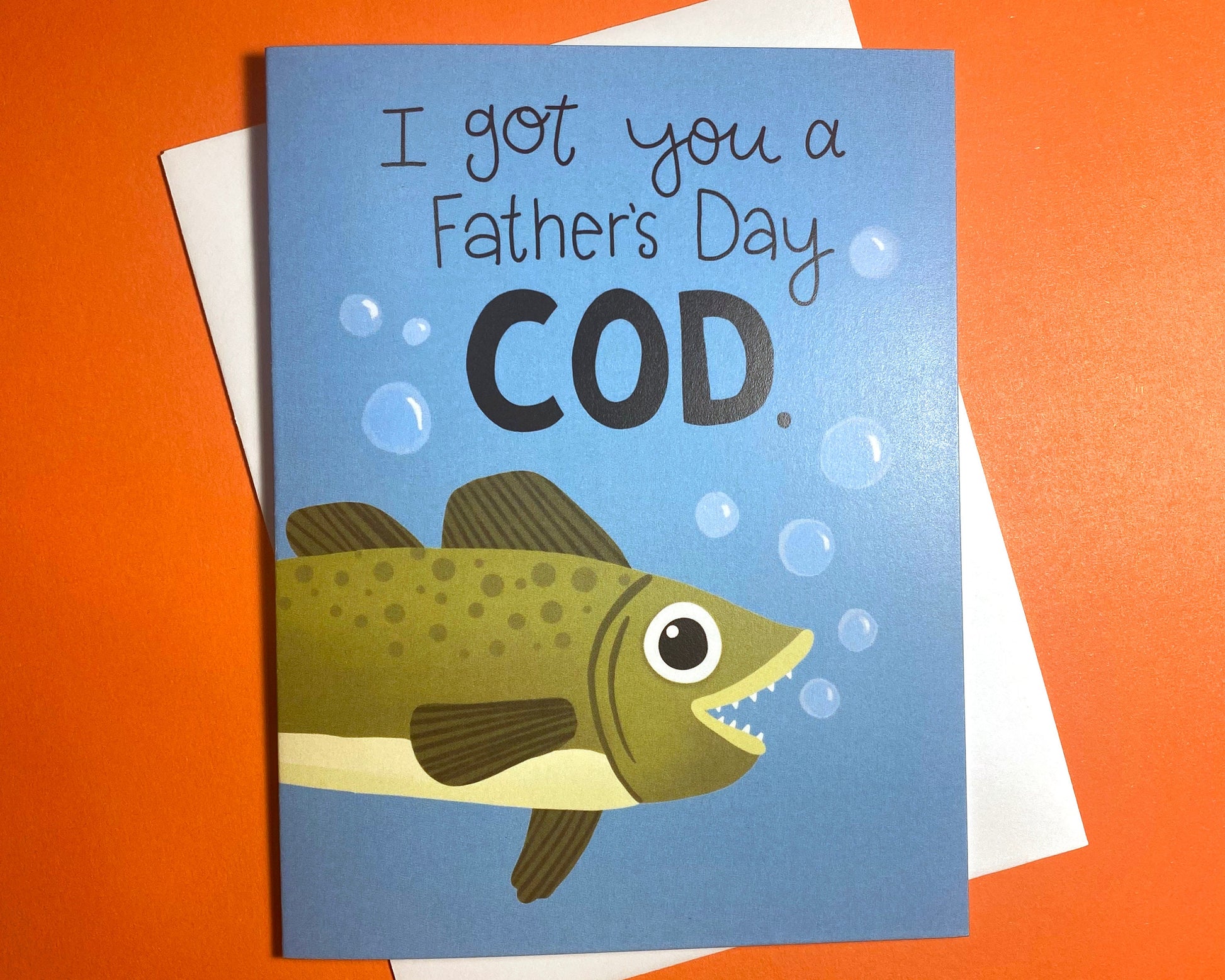 Funny Fathers Day Cod, Fishing Fathers Day Card from Wife, Funny Fathers Day Gift From Daughter, Fathers Day Card From Son