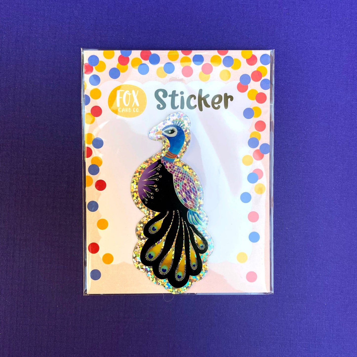 Glitter Peacock Sticker, Glittery Stickers, Peacock Decal, sparkly stickers for laptop Glitter, waterproof vinyl stickers, glitter peacock
