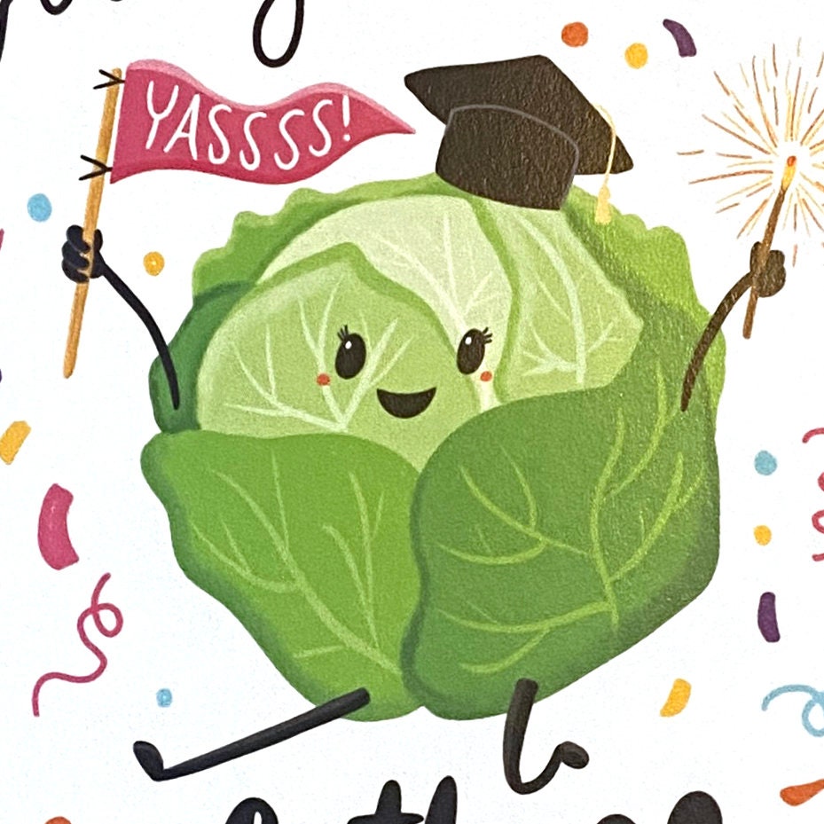 Funny Graduation Card, Lettuce Celebrate, Happy Graduation 2025, Congrats Grad Cards, High School Graduate, phd graduation