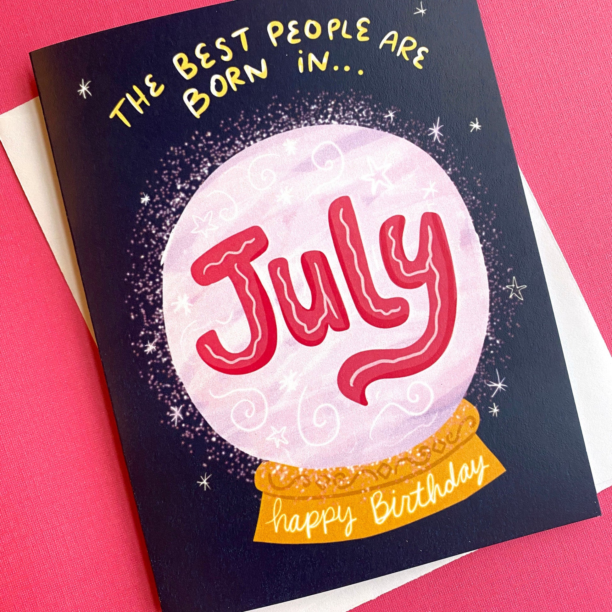 July Birthday Card, Witchy Birthday Gifts, Crystal Birthday Card, Bestie birthday gift, witchy birthday card, Celestial Birthday Card