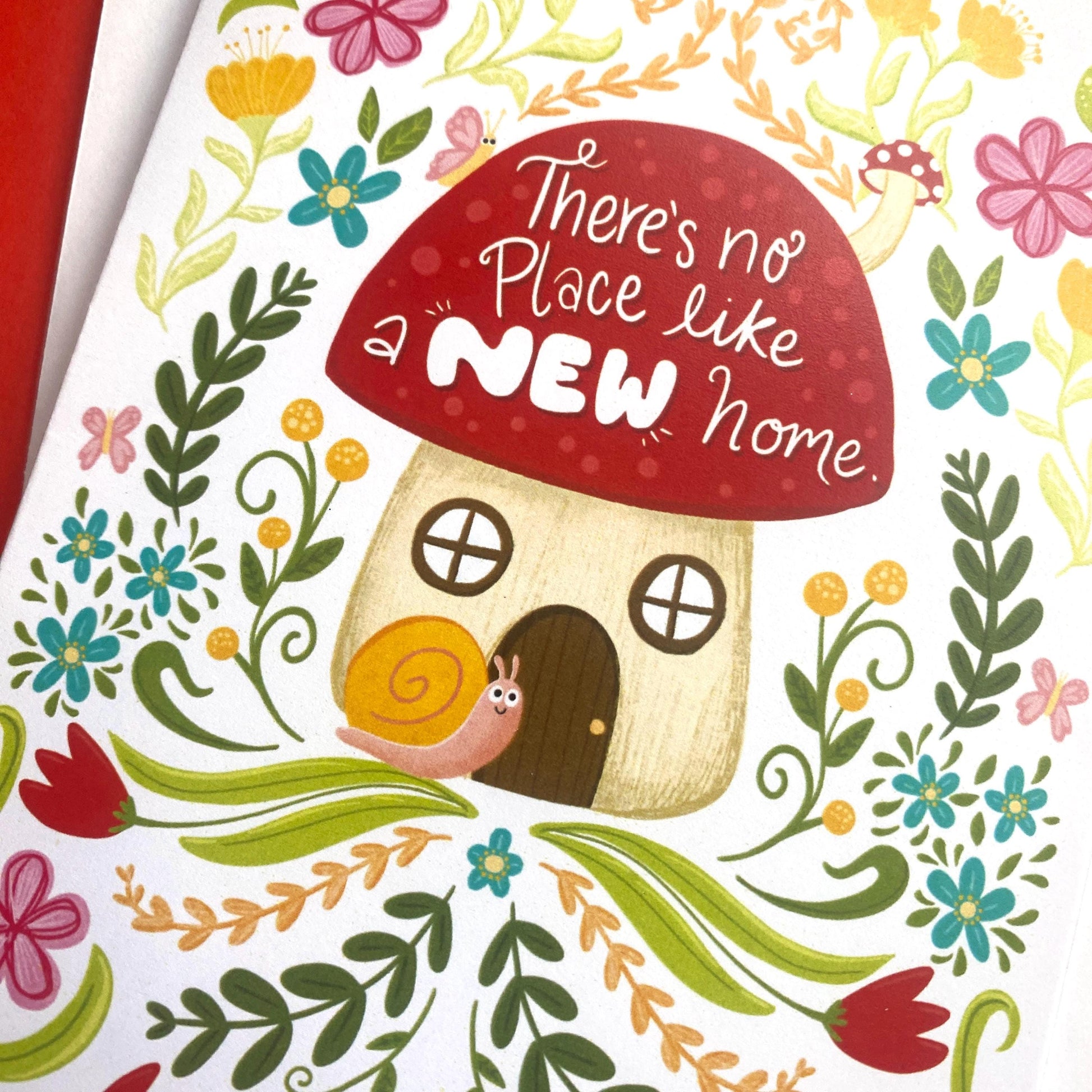 New home greeting card, Mushroom Housewarming Card, New House Cards, Moving Card, happy New Home Card, Congrats New Home, House Warming Card