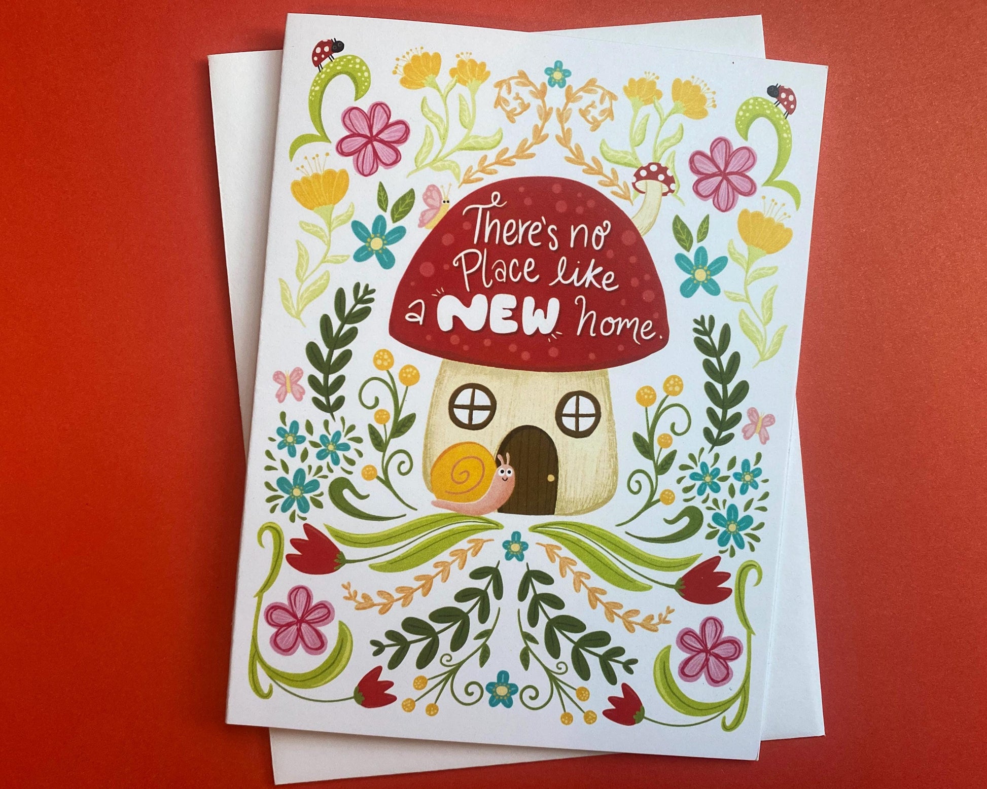New home greeting card, Mushroom Housewarming Card, New House Cards, Moving Card, happy New Home Card, Congrats New Home, House Warming Card
