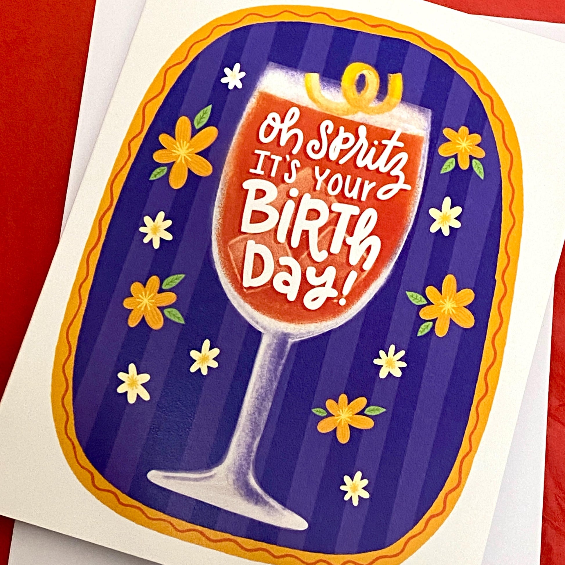 Aperol Spritz Card, Funny Pun Birthday Card, Birthday Greeting Card for her, Birthday Cocktail Birthday Aperol Spritz gift, Brunch Birthday