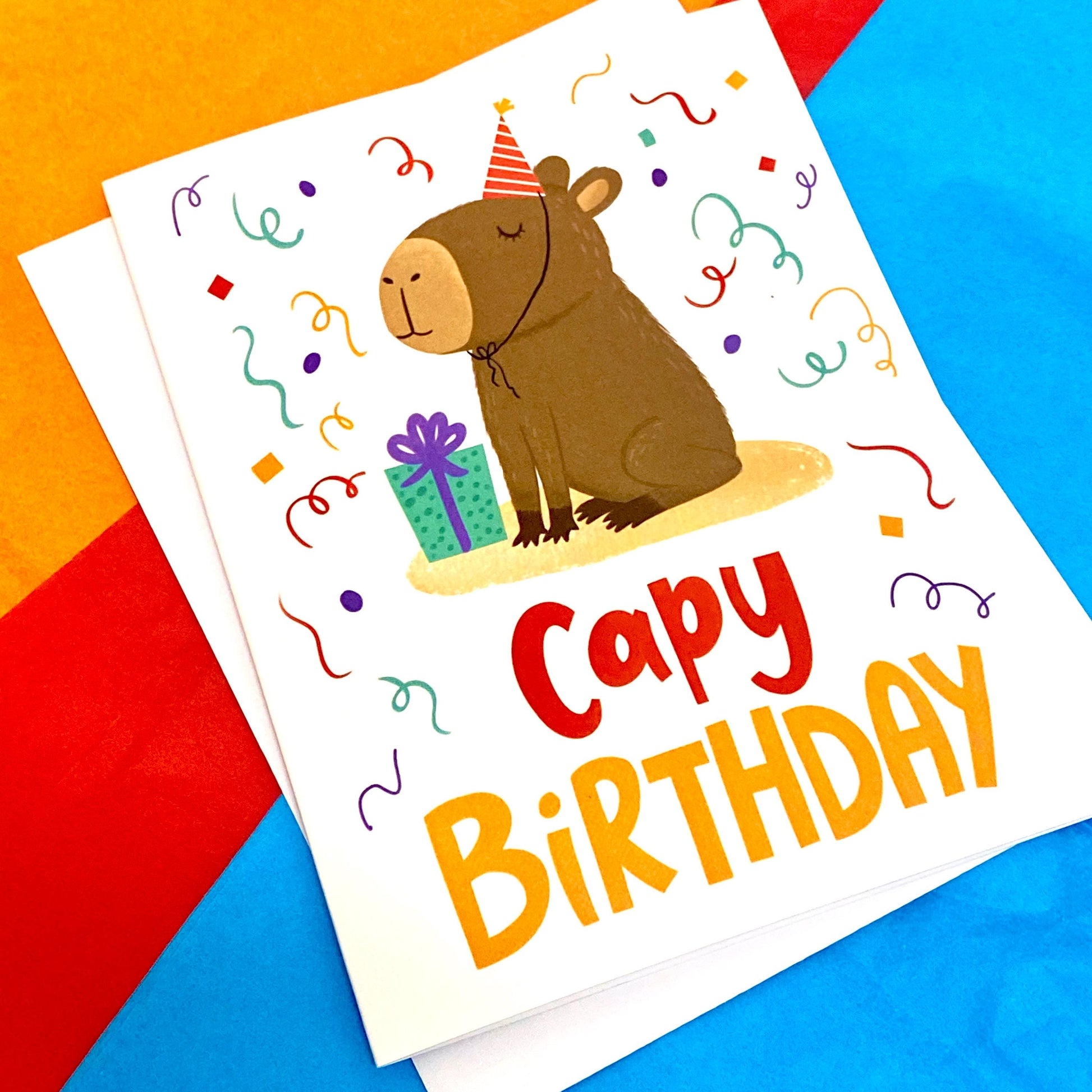 Capybara Birthday Card, Capy Birthday, Capybara Era, cute capybara gifts, Capybara greeting card, Funny Animal birthday card, capybara pun
