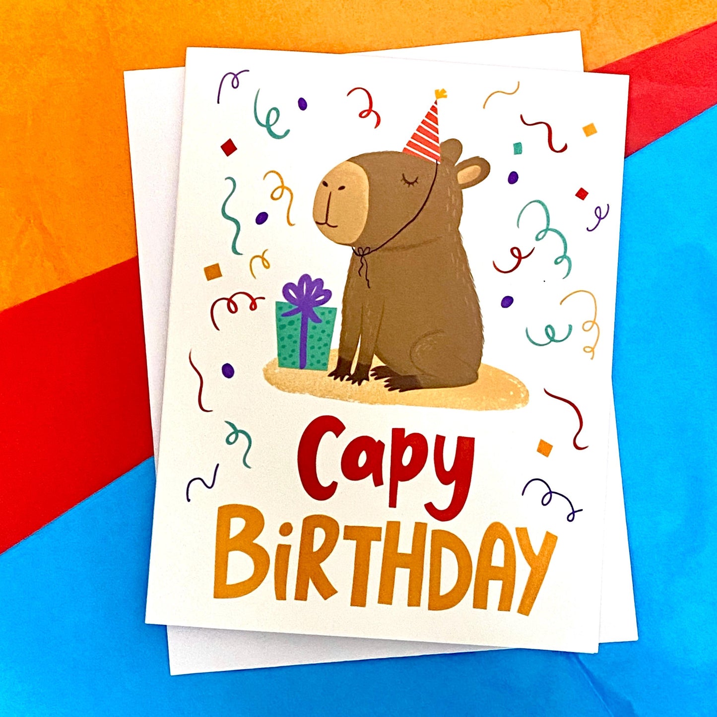 Capybara Birthday Card, Capy Birthday, Capybara Era, cute capybara gifts, Capybara greeting card, Funny Animal birthday card, capybara pun