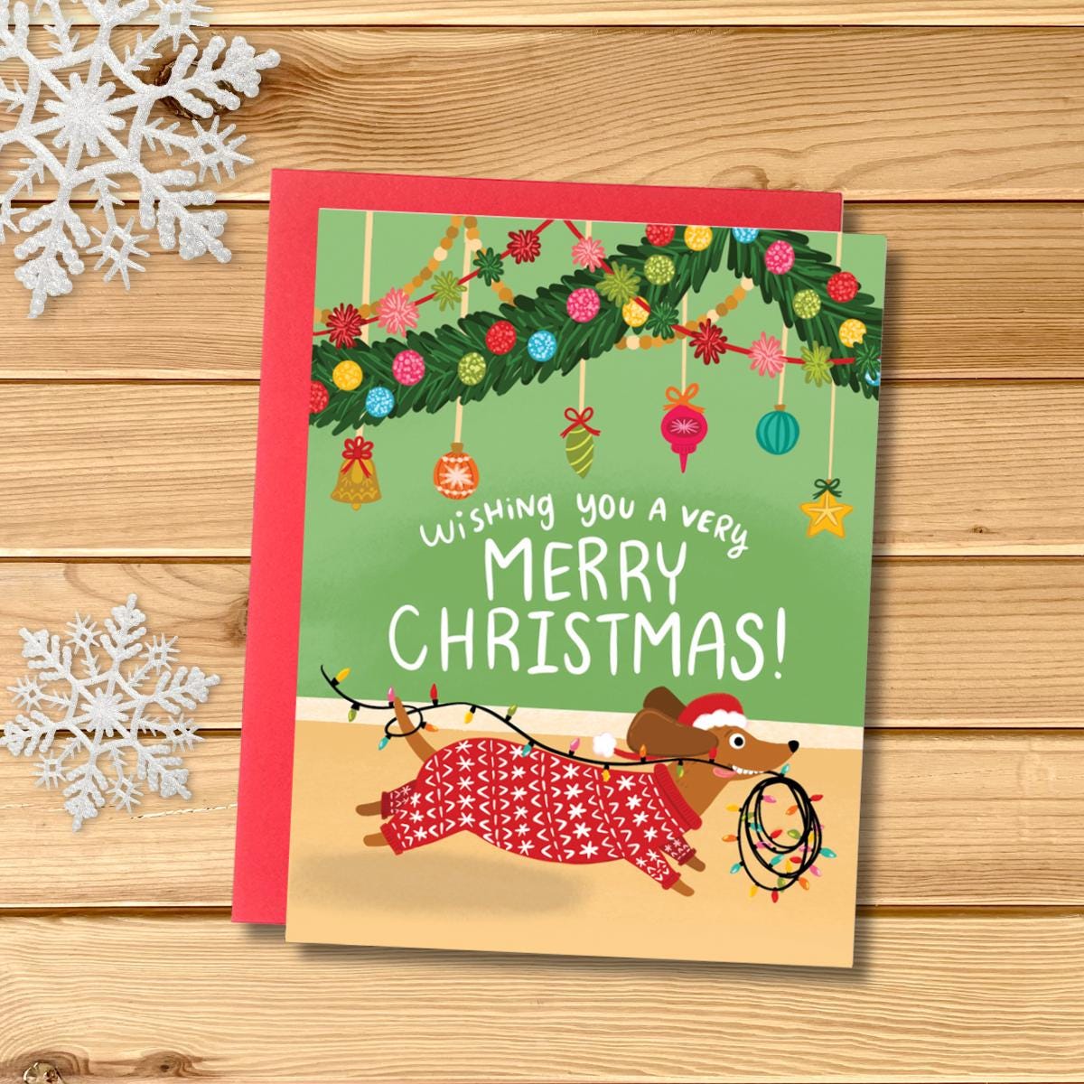 Christmas Holiday Cards Set of 6 - whimsical holiday cards, animal greeting card set
