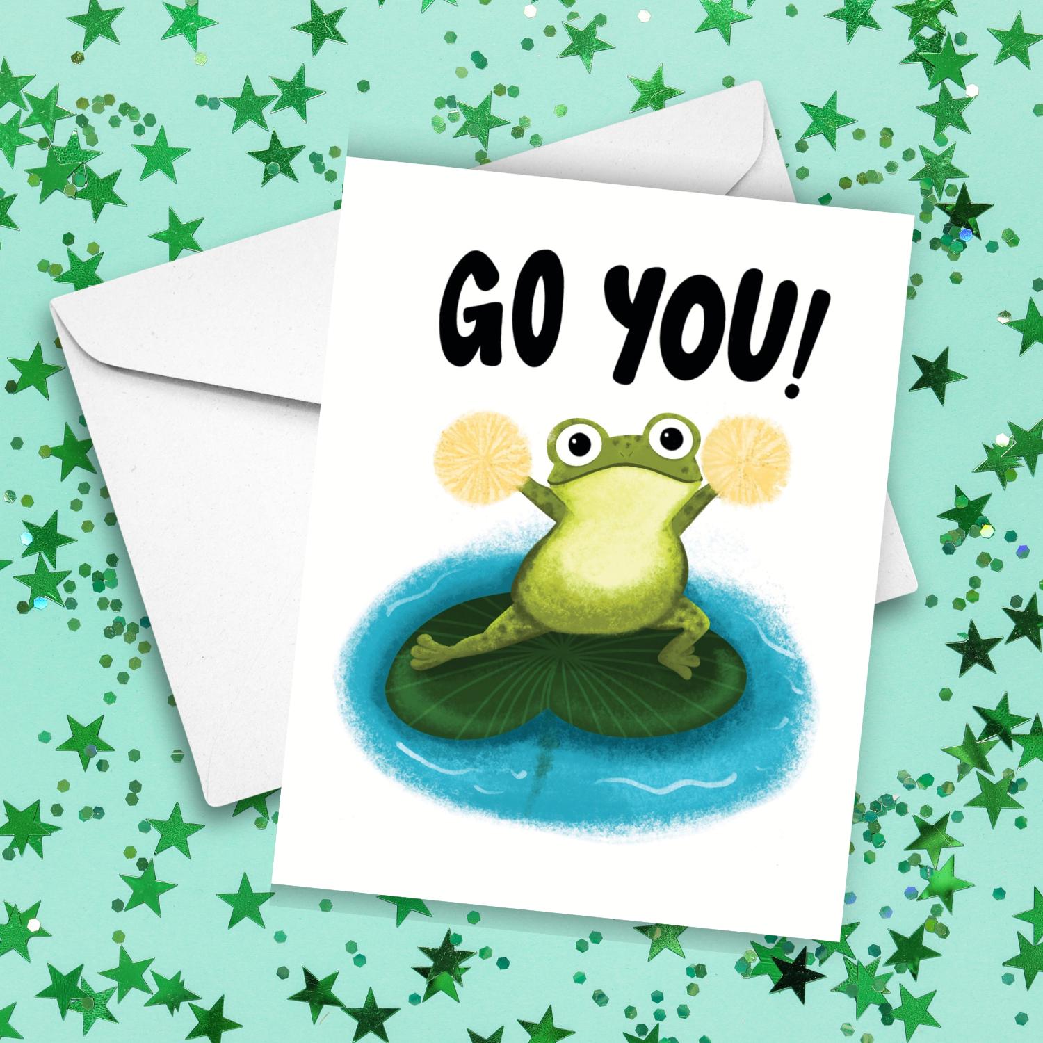 Congratulations Greeting Card: Go You - Hooray You did it - Great Job Gift