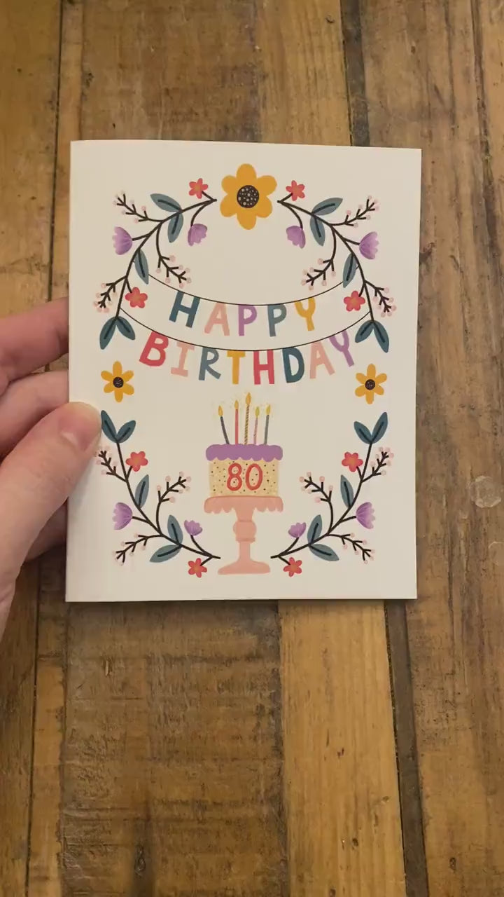 80th Birthday Card, 80 birthday card, 80th birthday mom, 80th bday, happy 80th birthday cards, 80 bday, 80th birthday gift