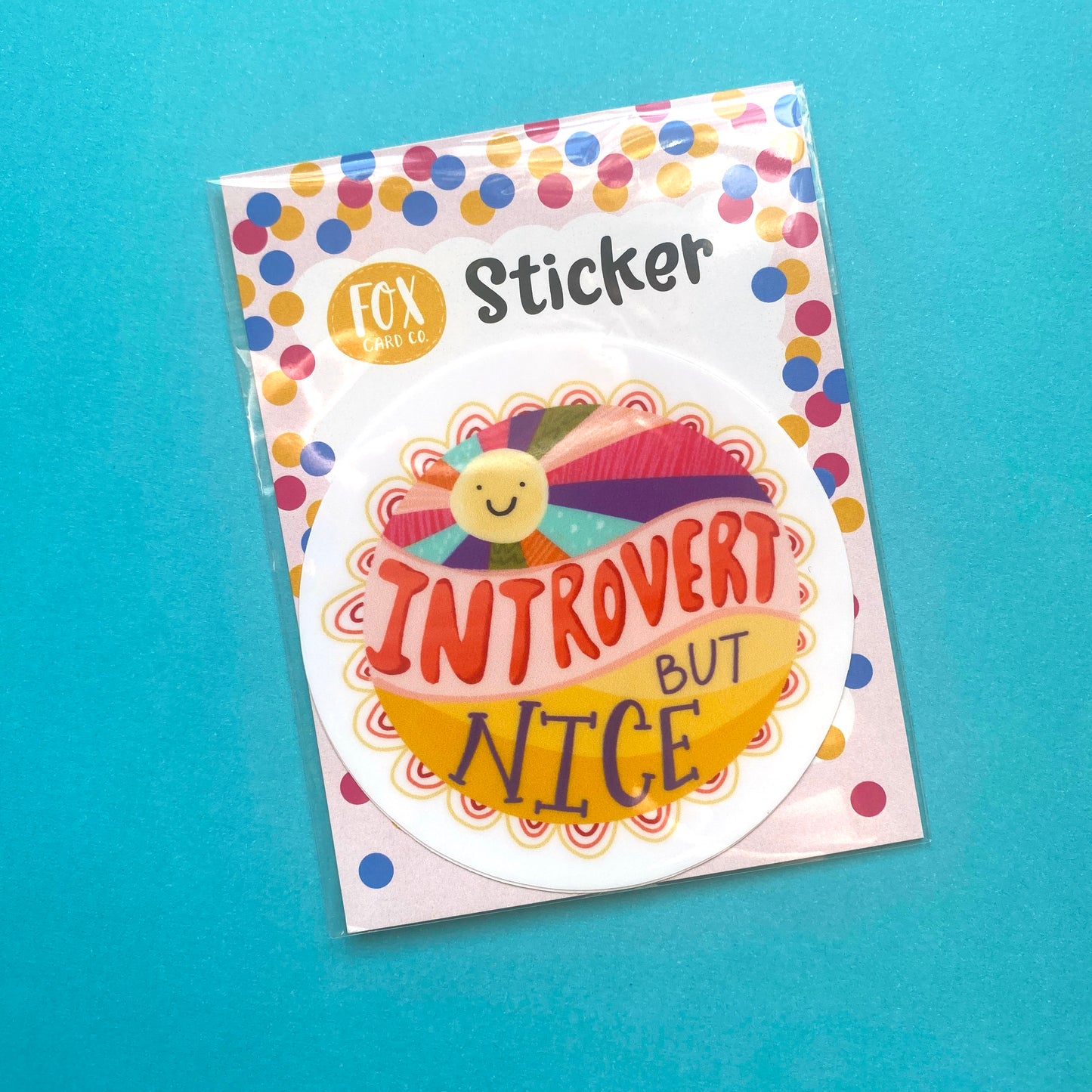 Introvert But Nice Vinyl Waterproof Sticker