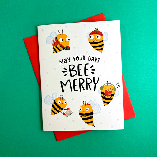 Bee Christmas card