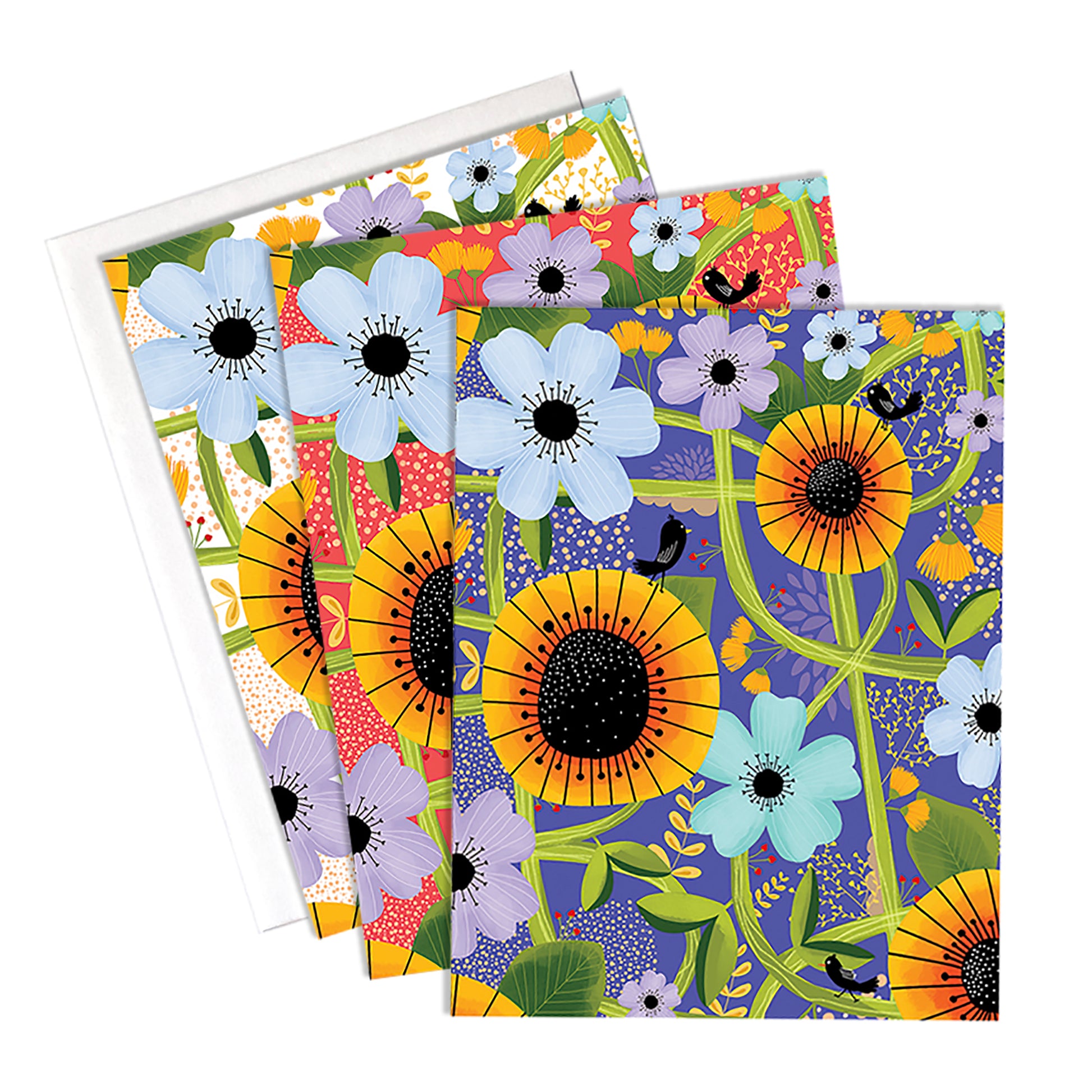 flower blank note cards