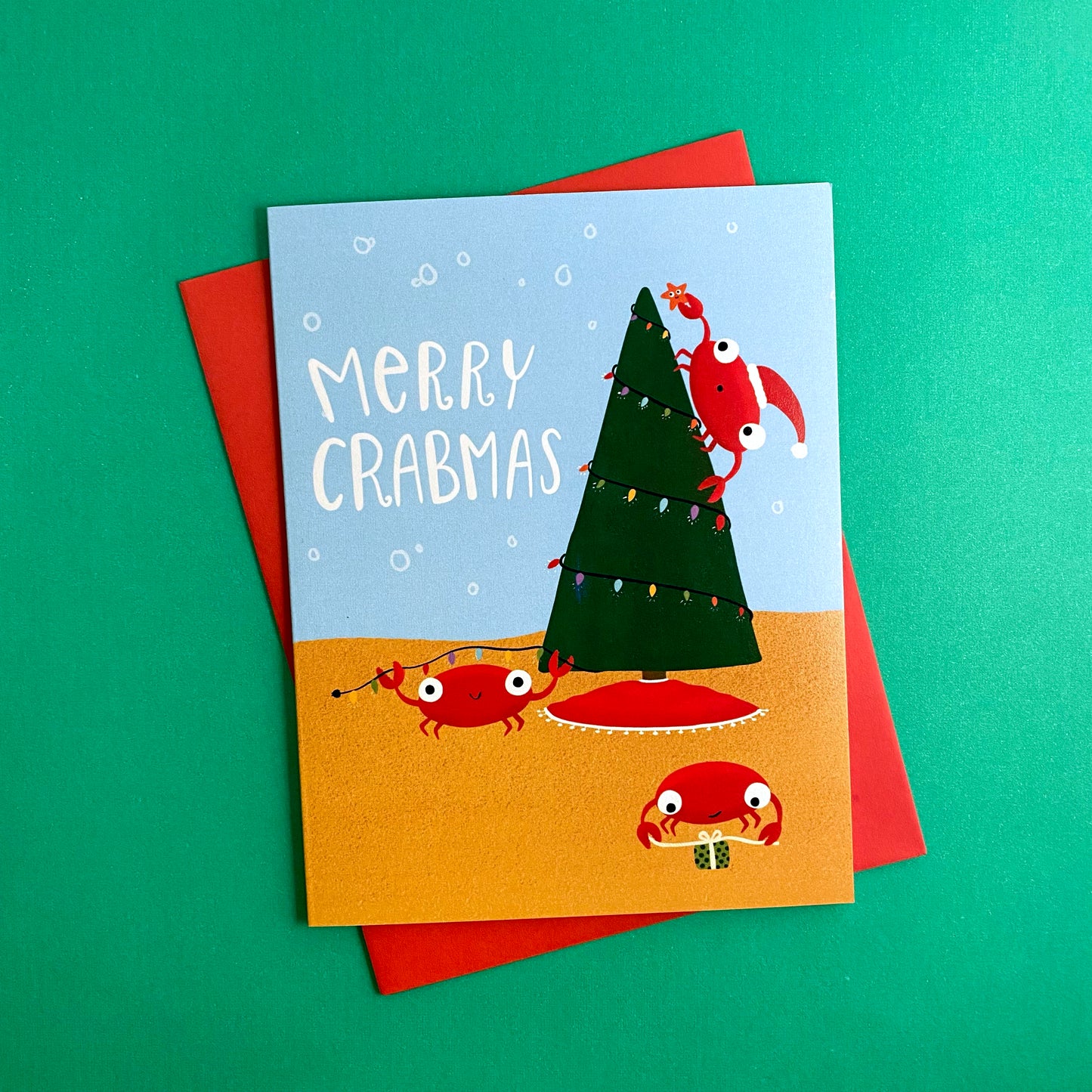 crab christmas card