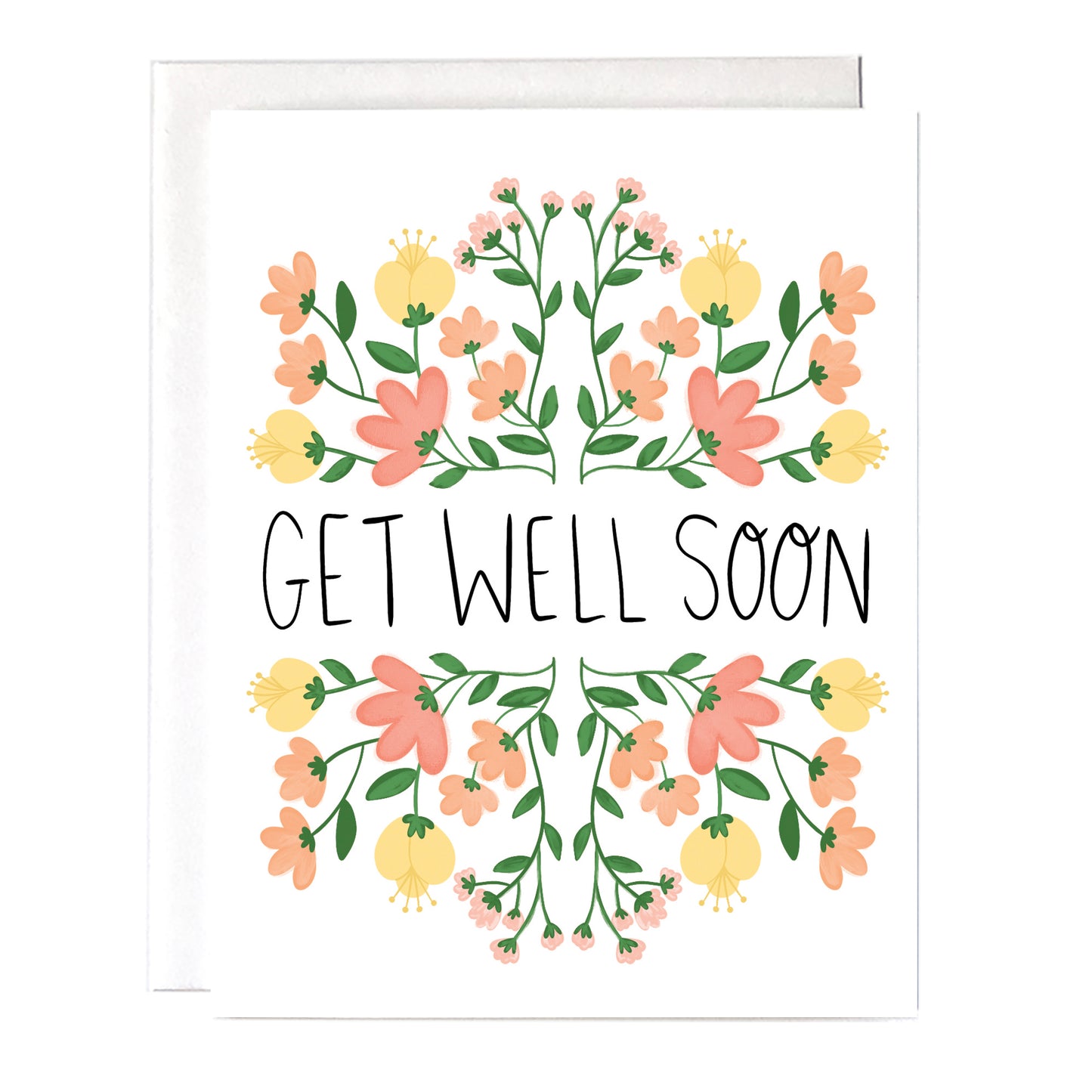 get well soon card flowers