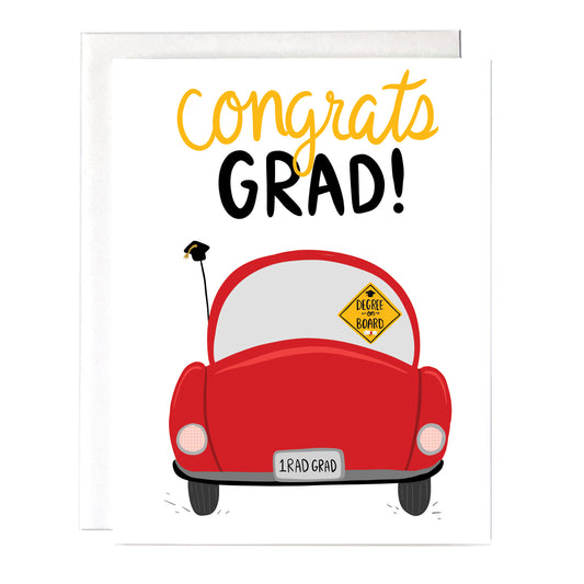 Degree on Board Graduation Card