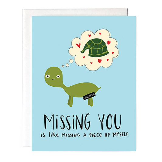 Naked Turtle Miss You Card