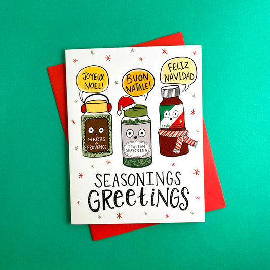 Seasonings Greetings Christmas Card
