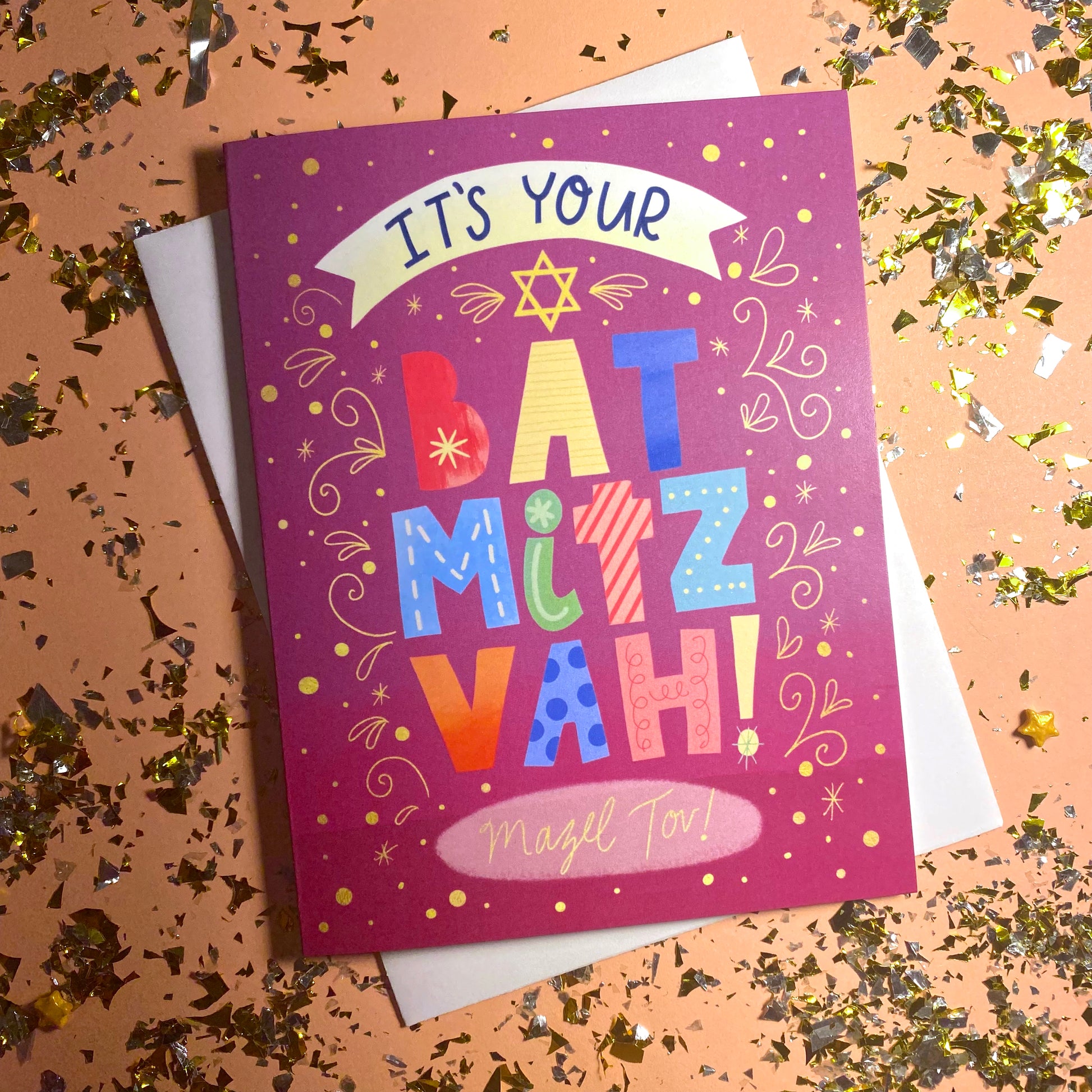 bat mitzvah card