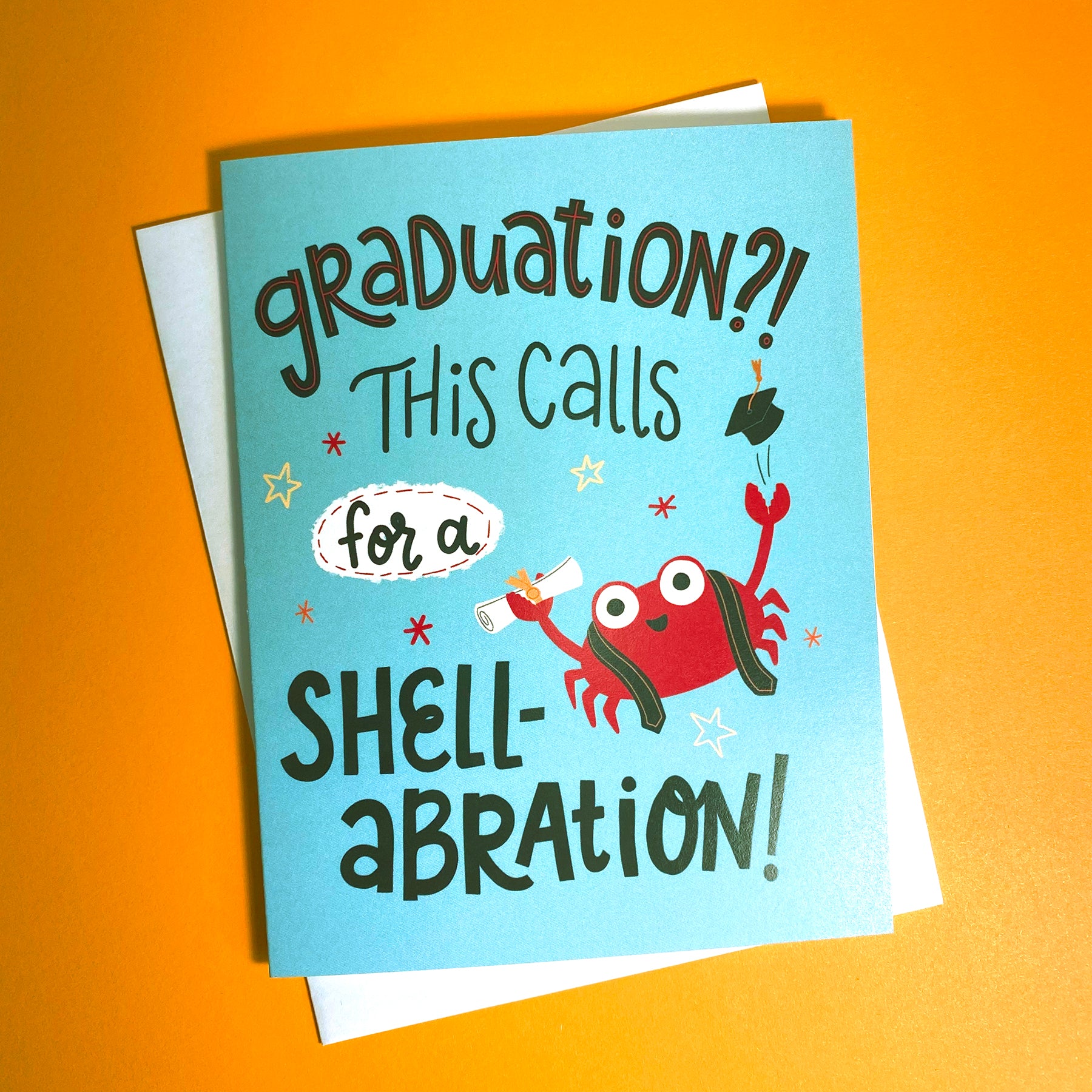 crab graduation card
